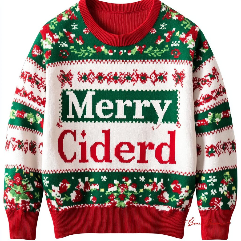 Merry Ciderd Ugly Christmas Sweater
