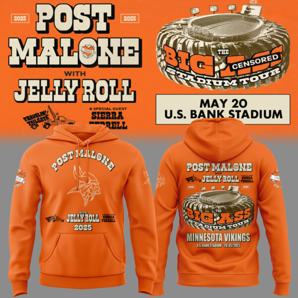 Minnesota Vikings Post Malone With Jelly Roll Hoodie Gifts For Football Player