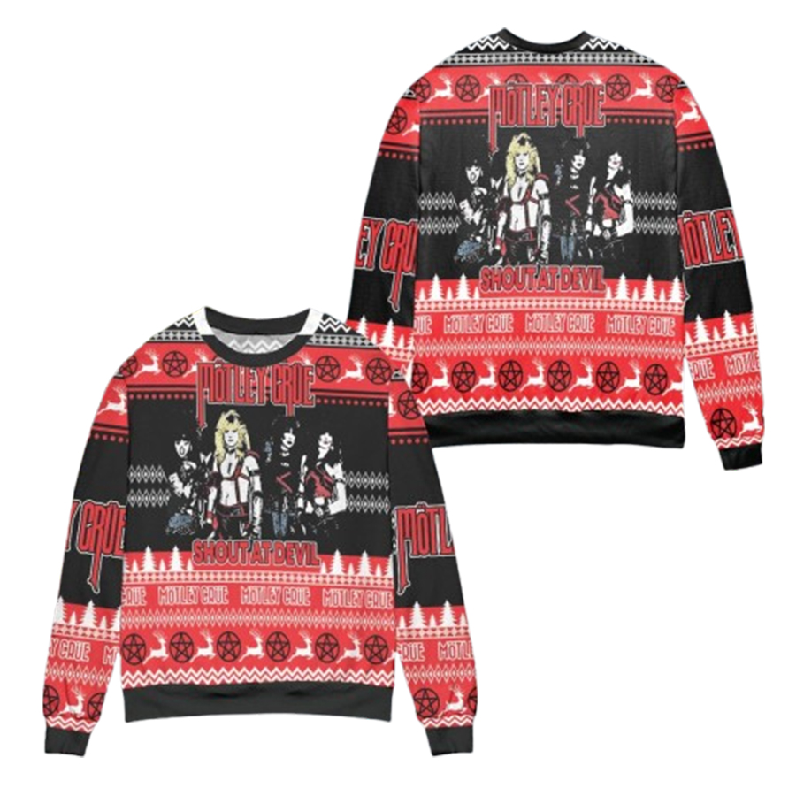 Motley Crue Band Shout At Devil Ugly Christmas Sweater