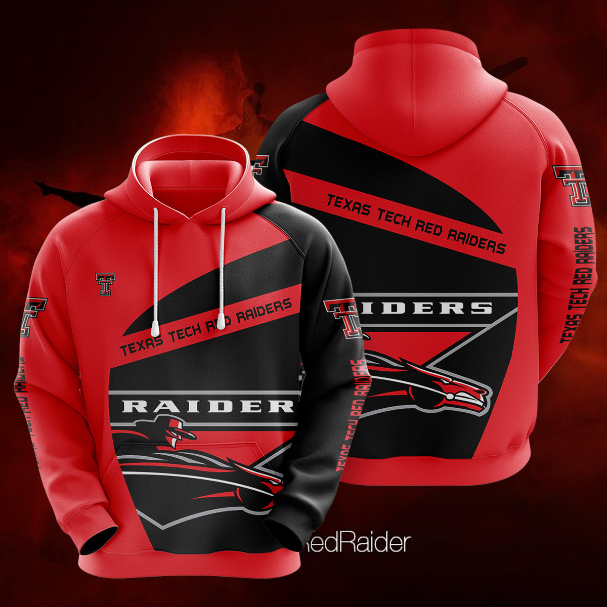 NCAA Texas Tech Red Raiders 3D Hoodie