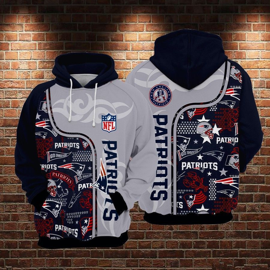NFL New England Patriots Nfl Football Hoodie Zip Hoodie Version 1376