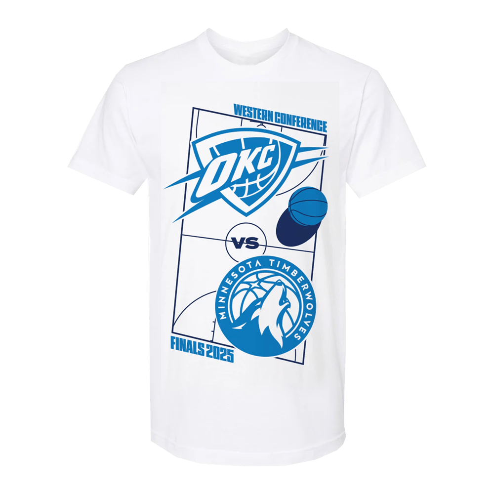 OKC Thunder Merch OKC Thunder Vs Minnesota Timberwolves Matchup NBA Western Conference Finals 2025