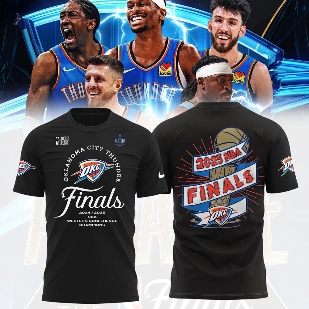 Oklahoma City Thunder 2025 NBA Finals T-Shirt OKC Merch Gifts For Fathers Day From Wife