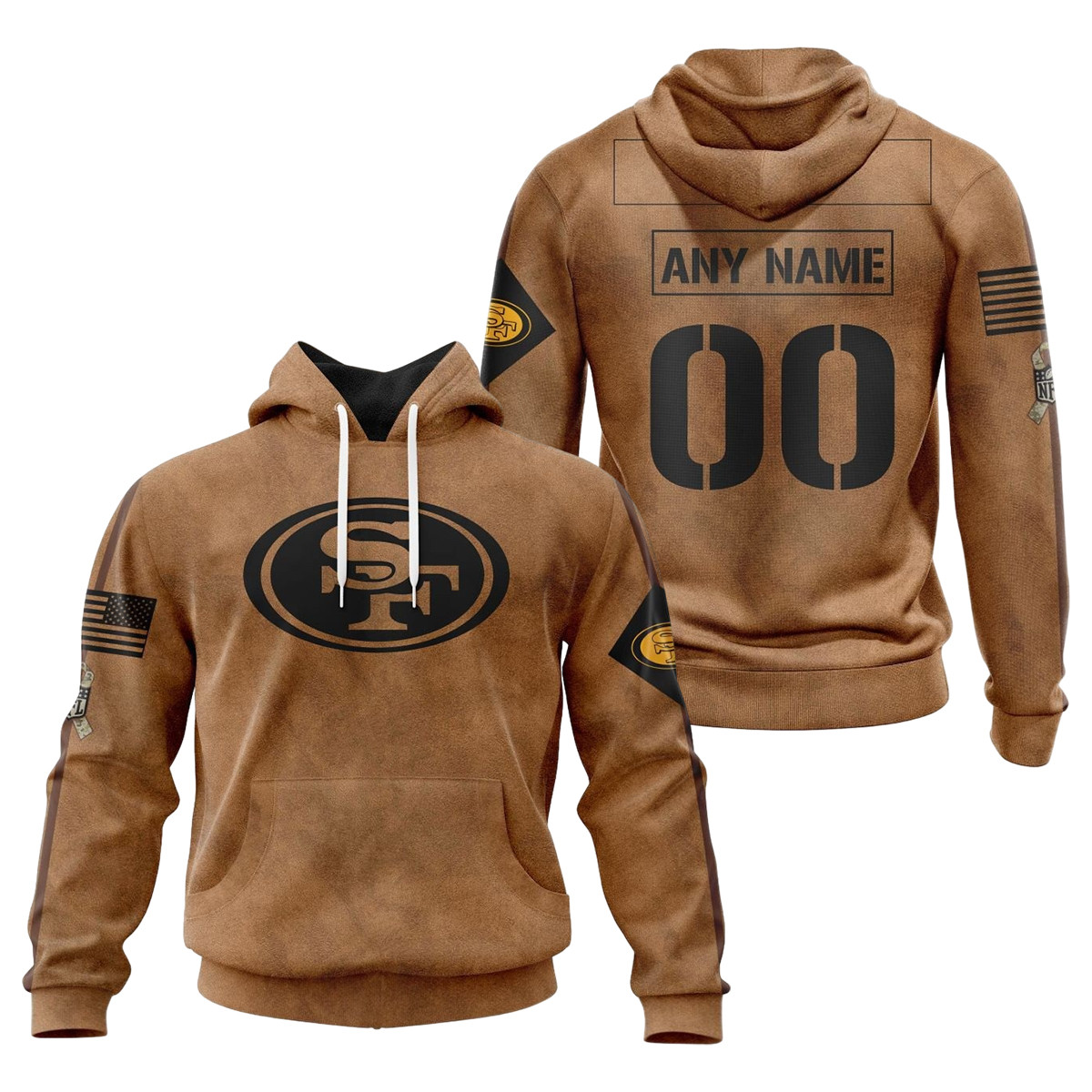 San Francisco 49ers Salute To Service Club 3D printed Sweatshirt Hoodie Zipped Hoodie