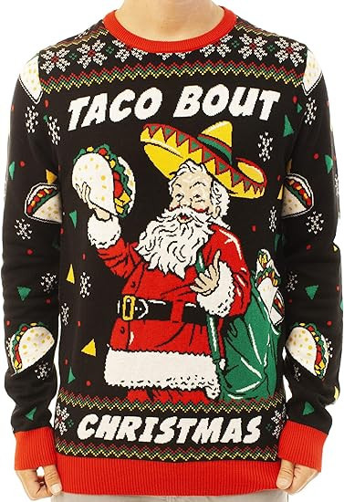 Santa Taco Bout Christmas Ugly Christmas Sweater