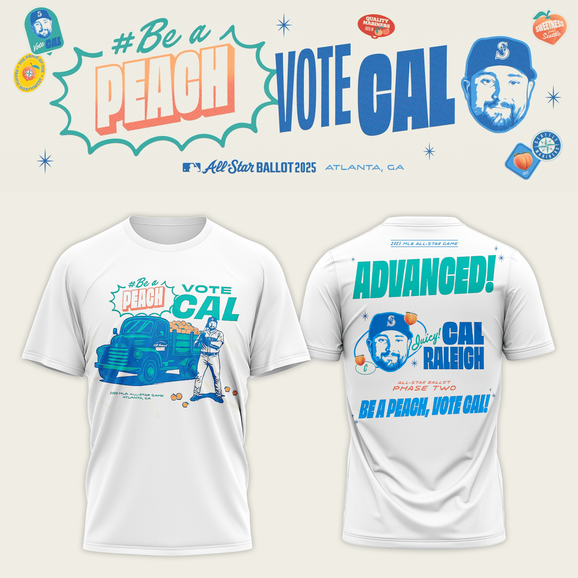 Seattle Mariners Vote Cal Mlb Allstar 2025 Shirt Best Gifts For Baseball Fans