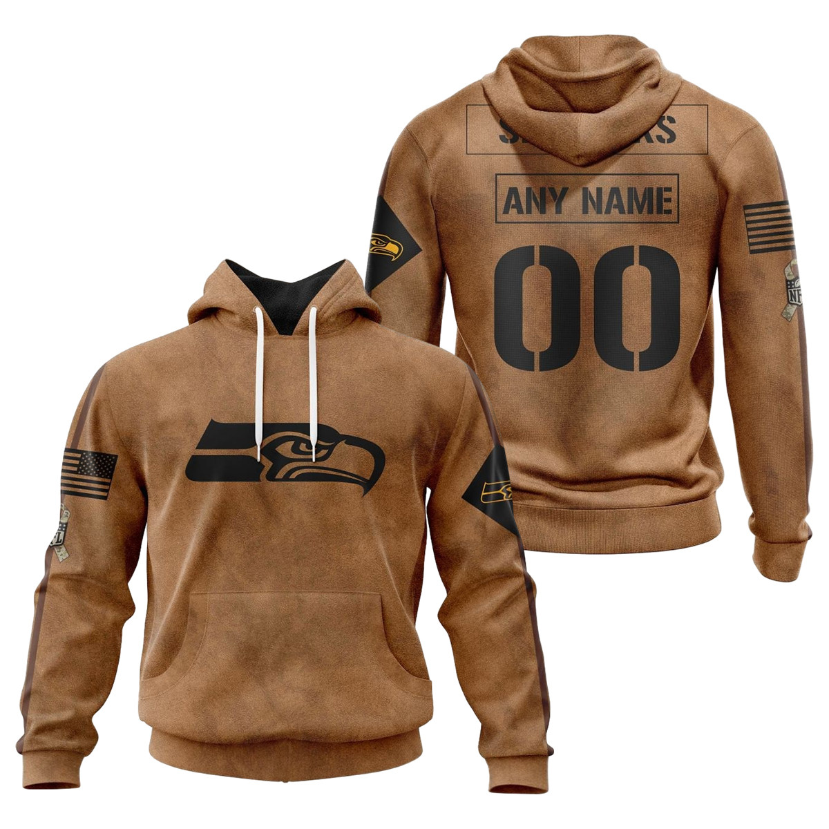 Seattle Seahawks Salute To Service Club 3D printed Sweatshirt Hoodie Zipped Hoodie