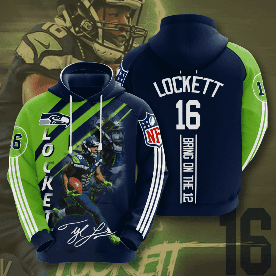 Seattle Seahawks Tyler Lockett Hoodie Zip Hoodie Version 2161