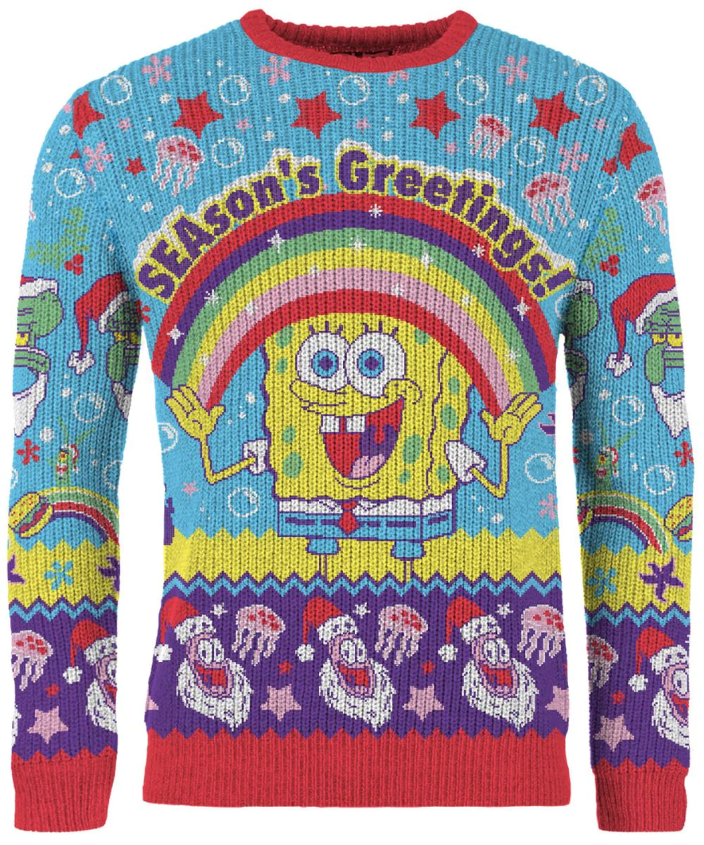 SpongeBob SquarePants SEAsons Greetings Ugly Christmas Sweater